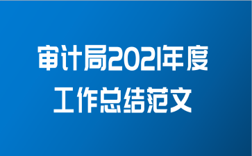 审计局2021年度工作总结范文