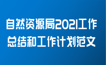 自然资源局2021工作总结和工作计划范文